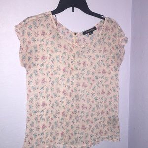 Sheer floral blouse